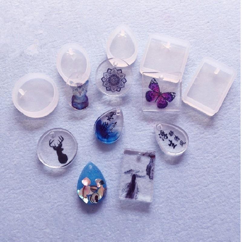 Silicone Epoxy Resin Molds Set - 20Pcs Set DIY Keychain Pendant Casting