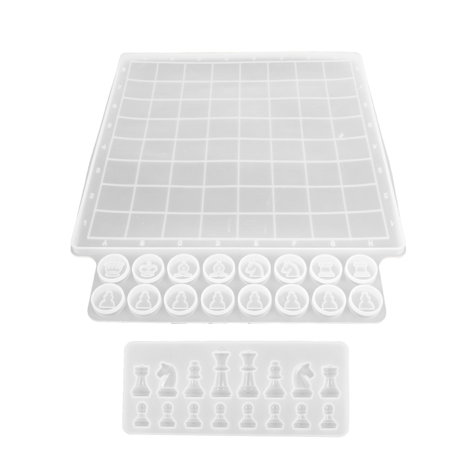 Silicone Epoxy Resin Molds Set - 2Pcs Chess Board Mould Quality Silicone
