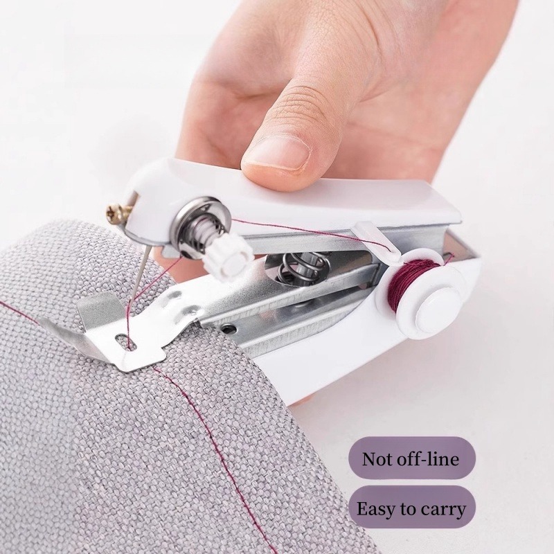 1pc White Portable Mini Sewing - огляд і ціна Mini Electric Sewing Machine Handheld