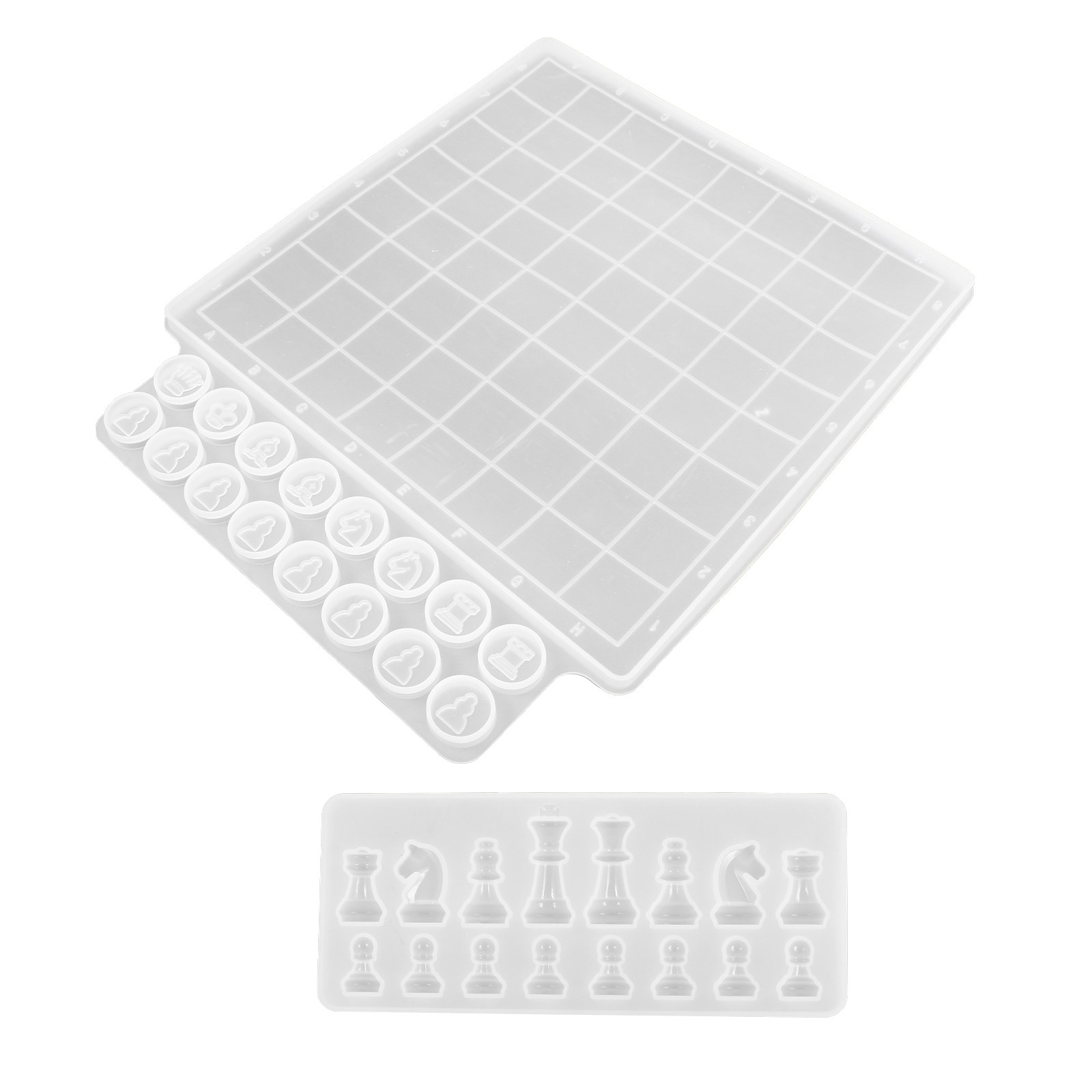 2Pcs Chess Board Mould Quality - огляд і ціна Silicone Epoxy Resin Molds Set