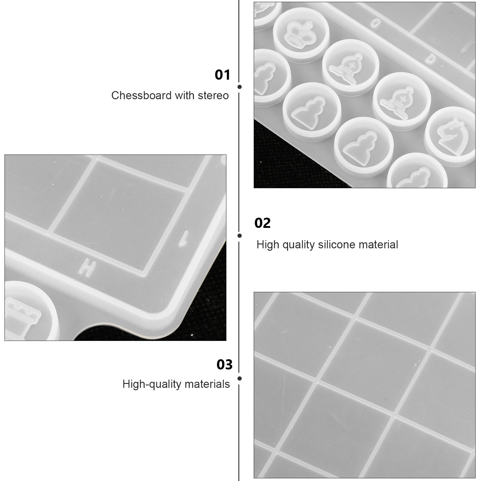 2Pcs Chess Board Mould Quality - огляд і ціна Silicone Epoxy Resin Molds Set