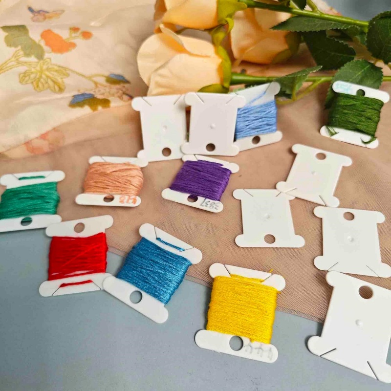 1set Embroidery Floss Bobbins  - огляд і ціна Cotton Embroidery Thread Skeins