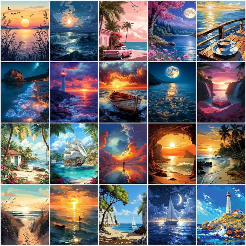 Painting Paints By Numbers sea - огляд і ціна Painting Supplies