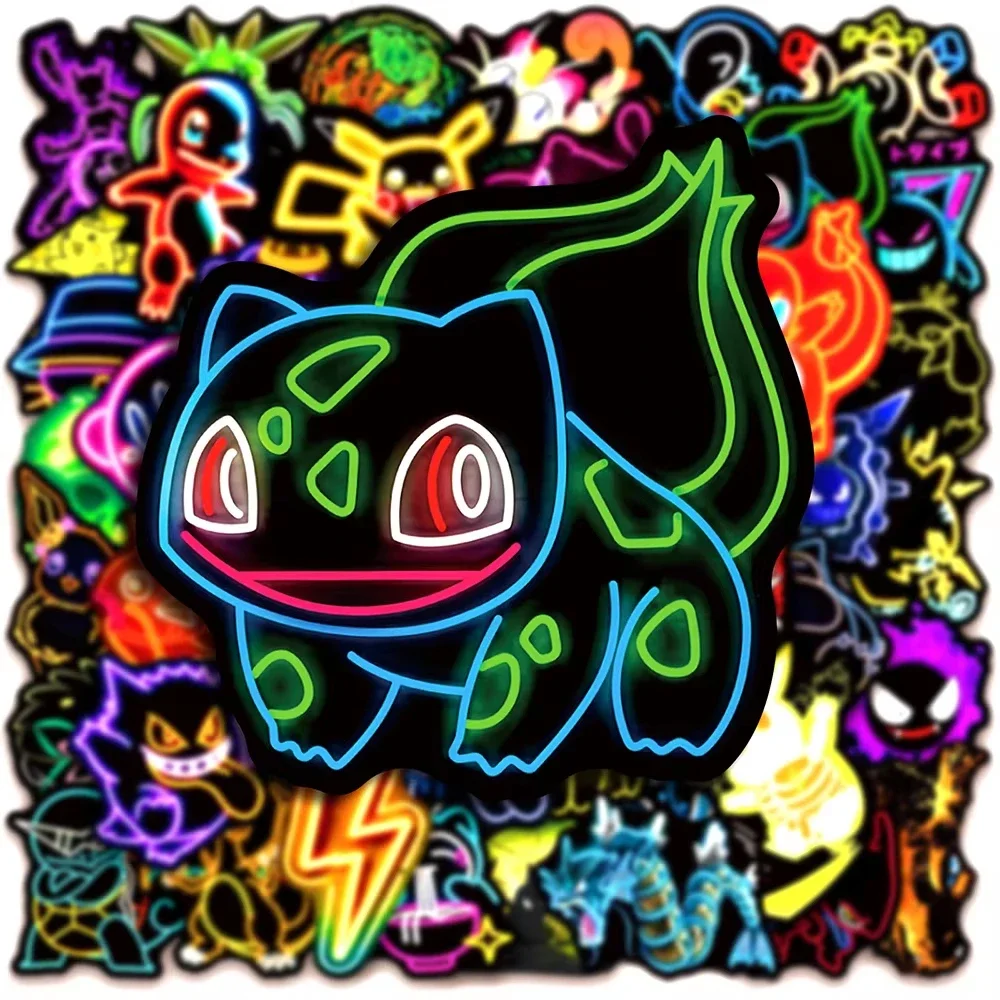 100pcs Neon  Pokémon  Stickers - огляд і ціна Scrapbooking